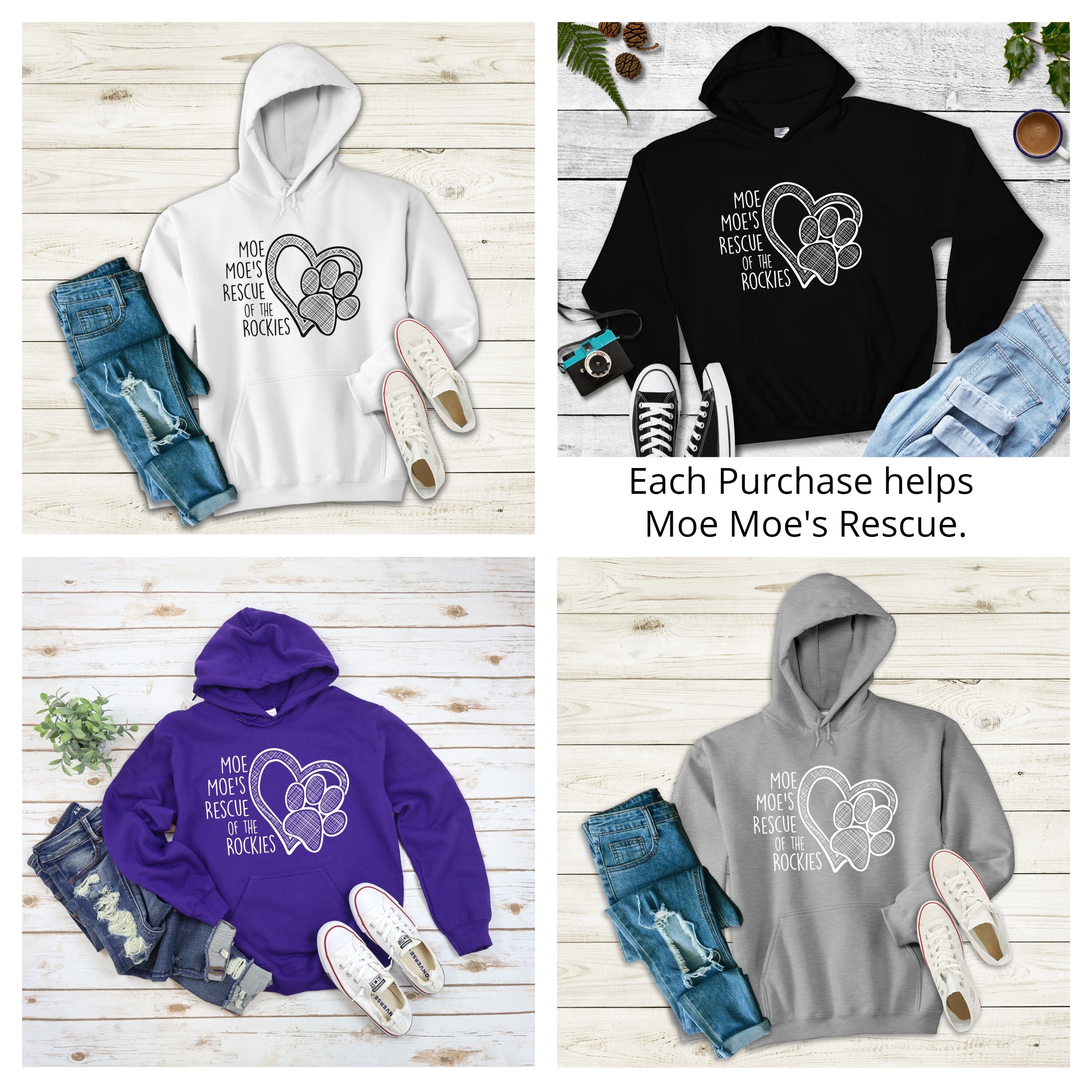 Moe Moe's Unisex Pullover Hoodie - Ruff Life Rescue Wear