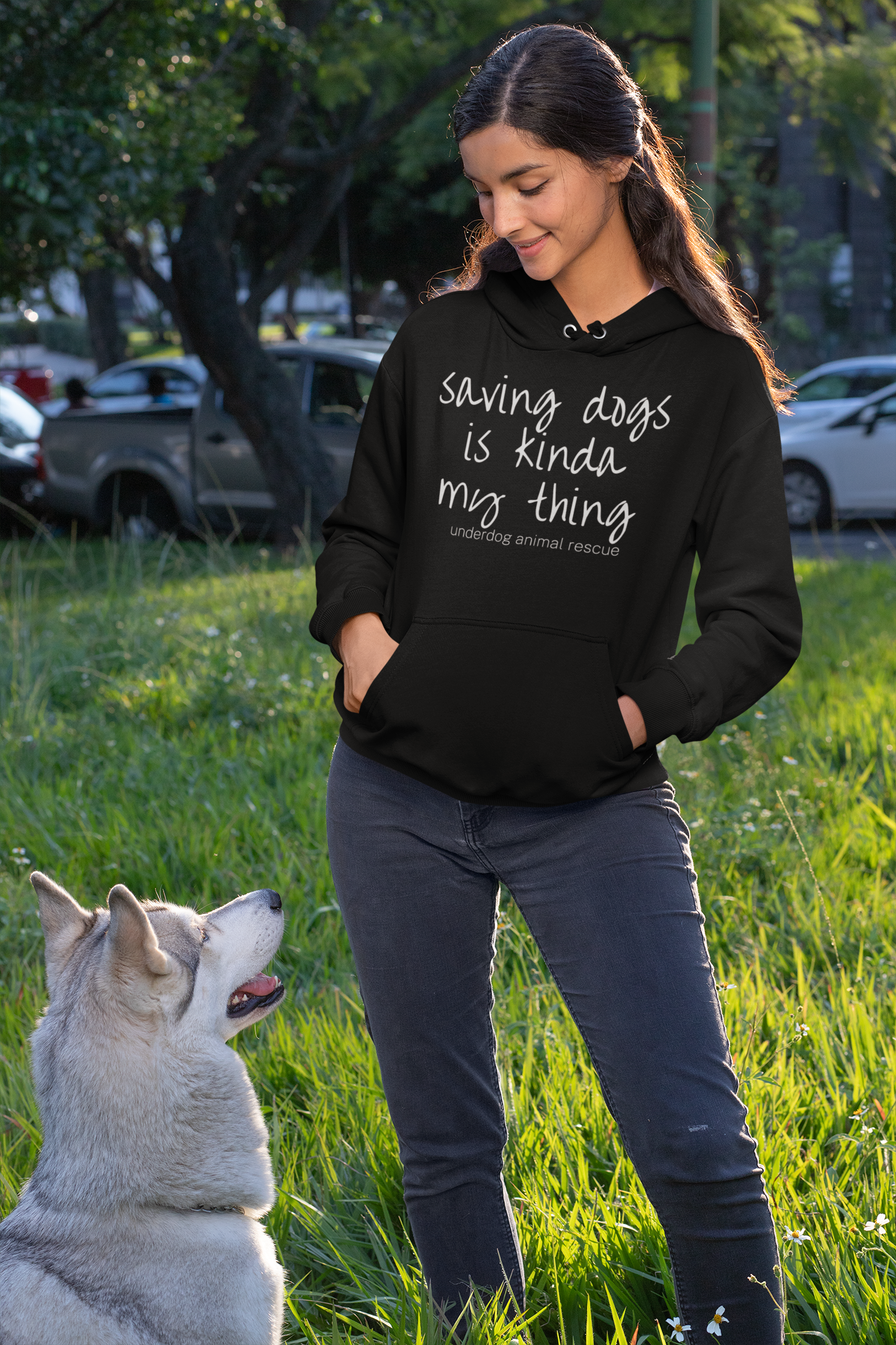 Save Dogs - Unisex Pullover Hoodie - Ruff Life Rescue Wear