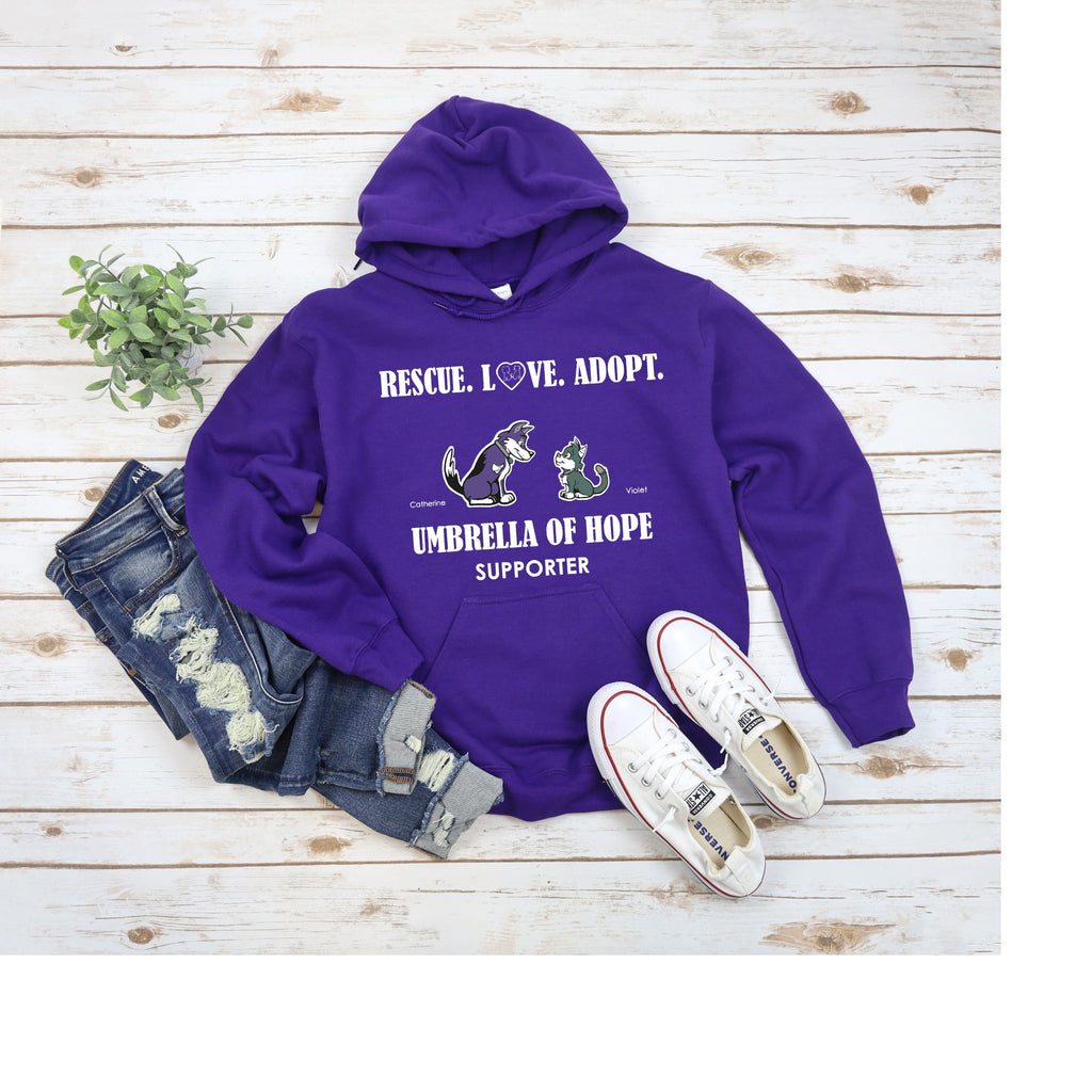 Umbrella of Hope Rescue - Unisex Pullover Hoodie - Ruff Life Rescue Wear