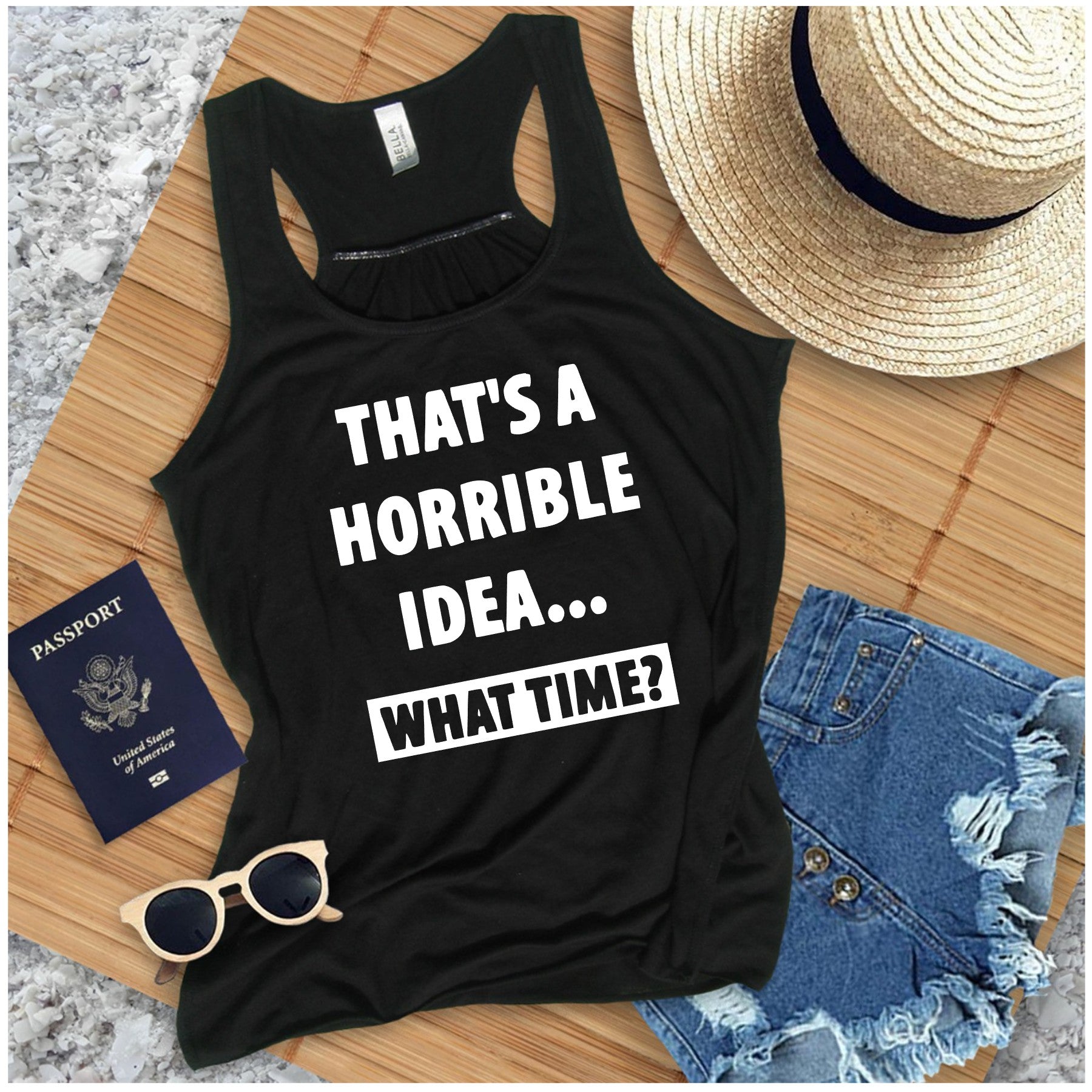 Horrible Idea Flowy Racerback Tank - Ruff Life Rescue Wear