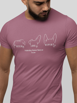 Underdog Rescue Love Repeat Unisex Tees - Ruff Life Rescue Wear