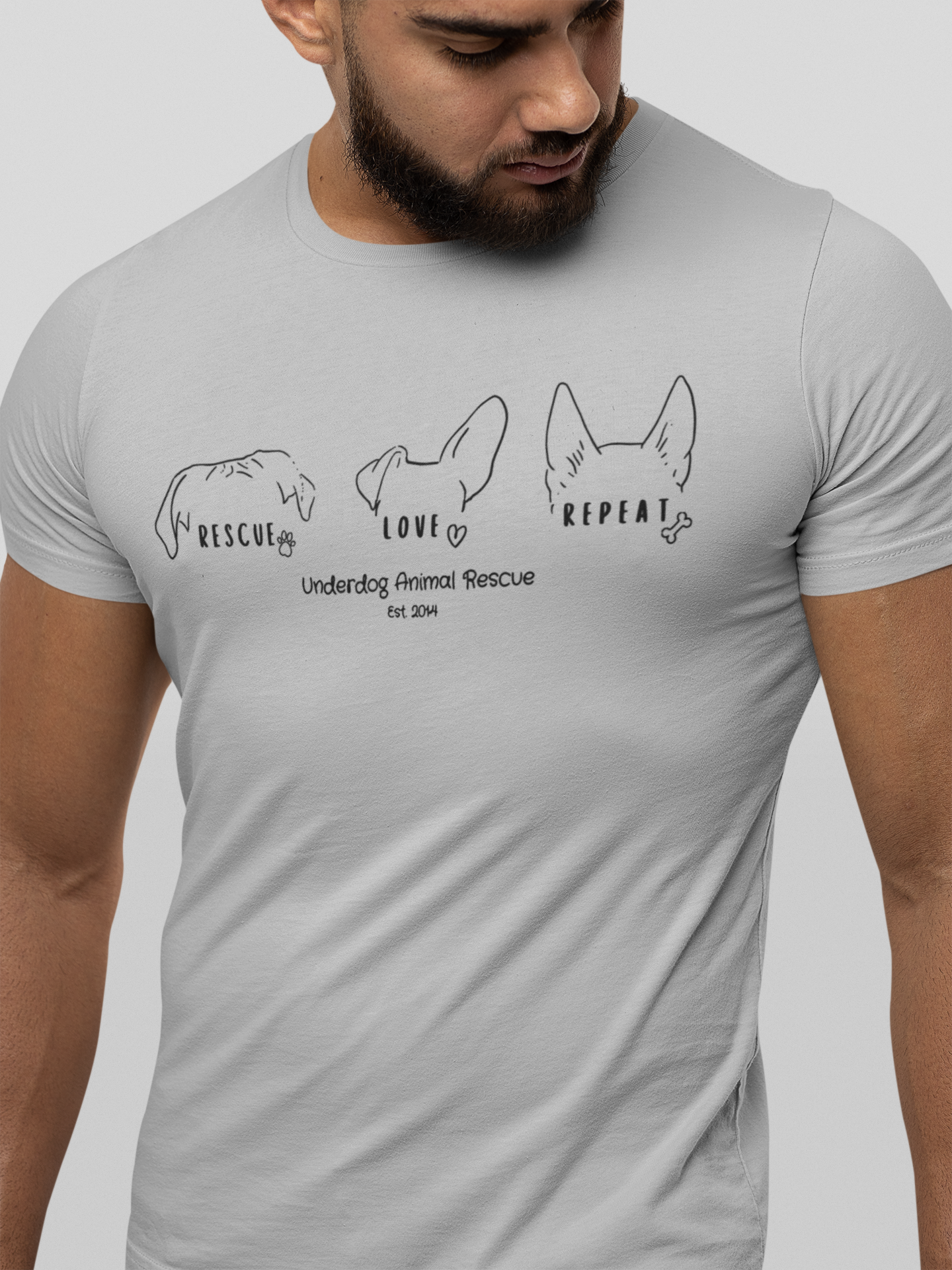 Underdog Rescue Love Repeat Unisex Tees - Ruff Life Rescue Wear