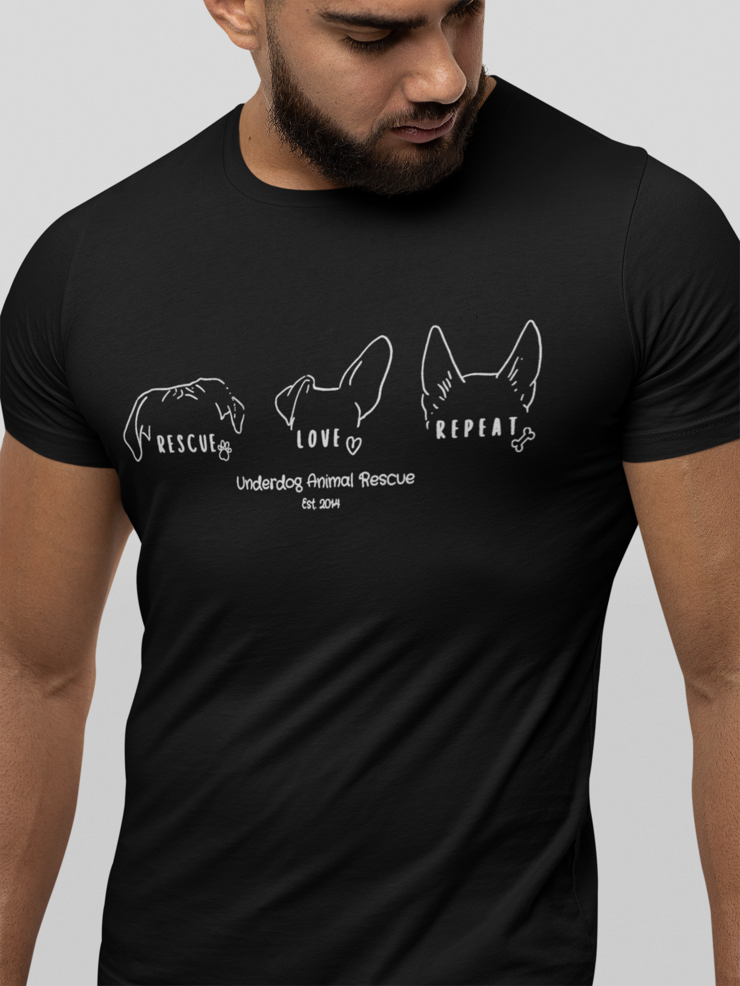 Underdog Rescue Love Repeat Unisex Tees - Ruff Life Rescue Wear