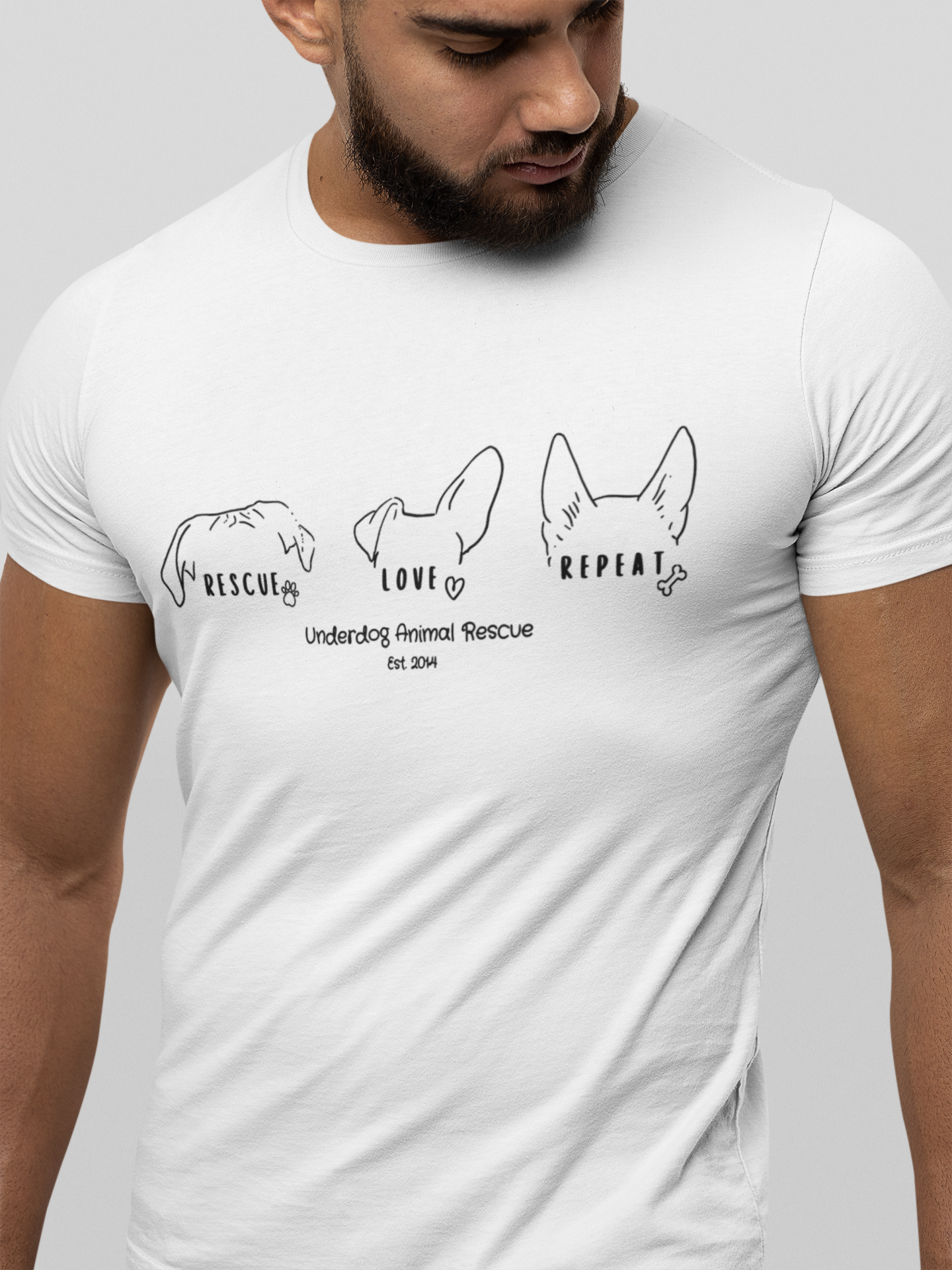 Underdog Rescue Love Repeat Unisex Tees - Ruff Life Rescue Wear