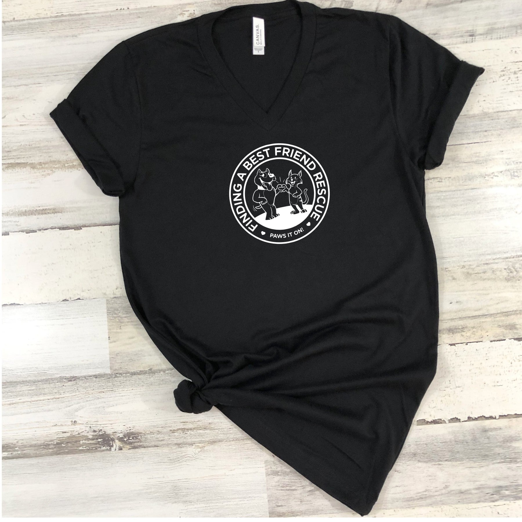 New Finding a Best Friend V-Neck - Ruff Life Rescue Wear