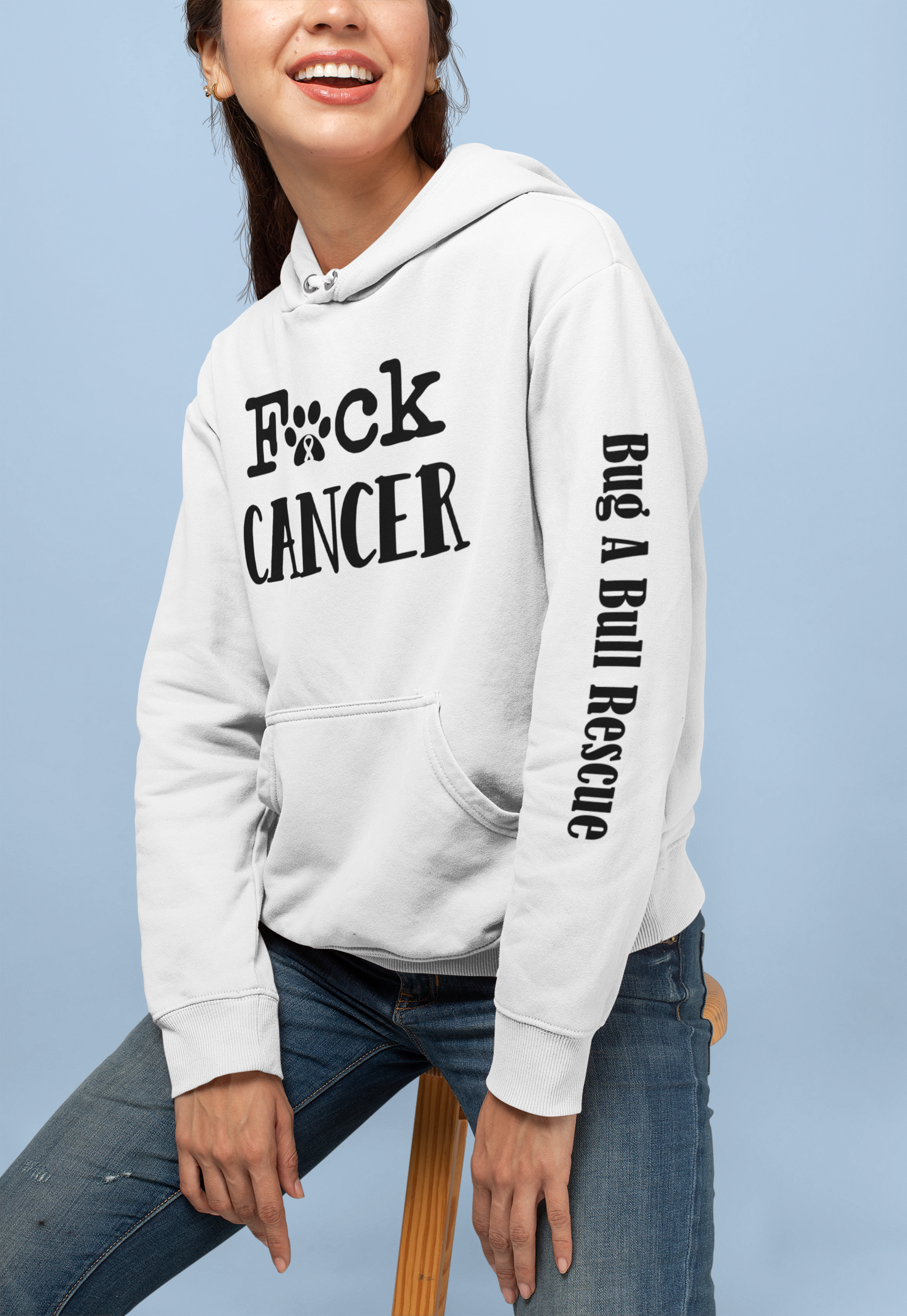 F*ck Cancer Bug a Bull Rescue - Unisex Pullover Hoodie - Ruff Life Rescue Wear
