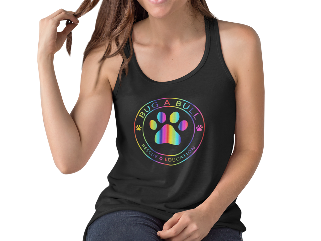 Bug A Bull Pride Flowy Racerback Tank - Ruff Life Rescue Wear