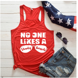 Shady Beach Flowy Racerback Tank - Ruff Life Rescue Wear