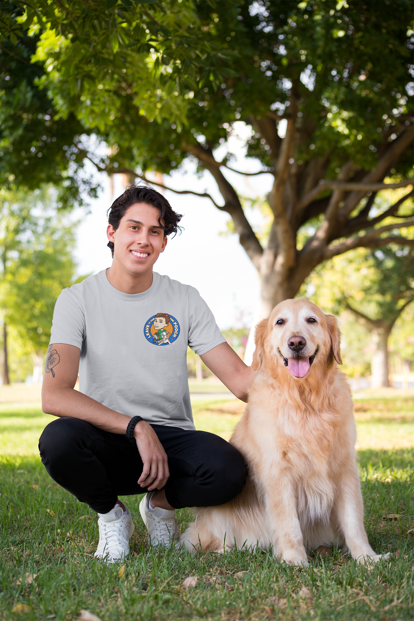 New Logo Leave It For The Pooch Small Logo Unisex Tee