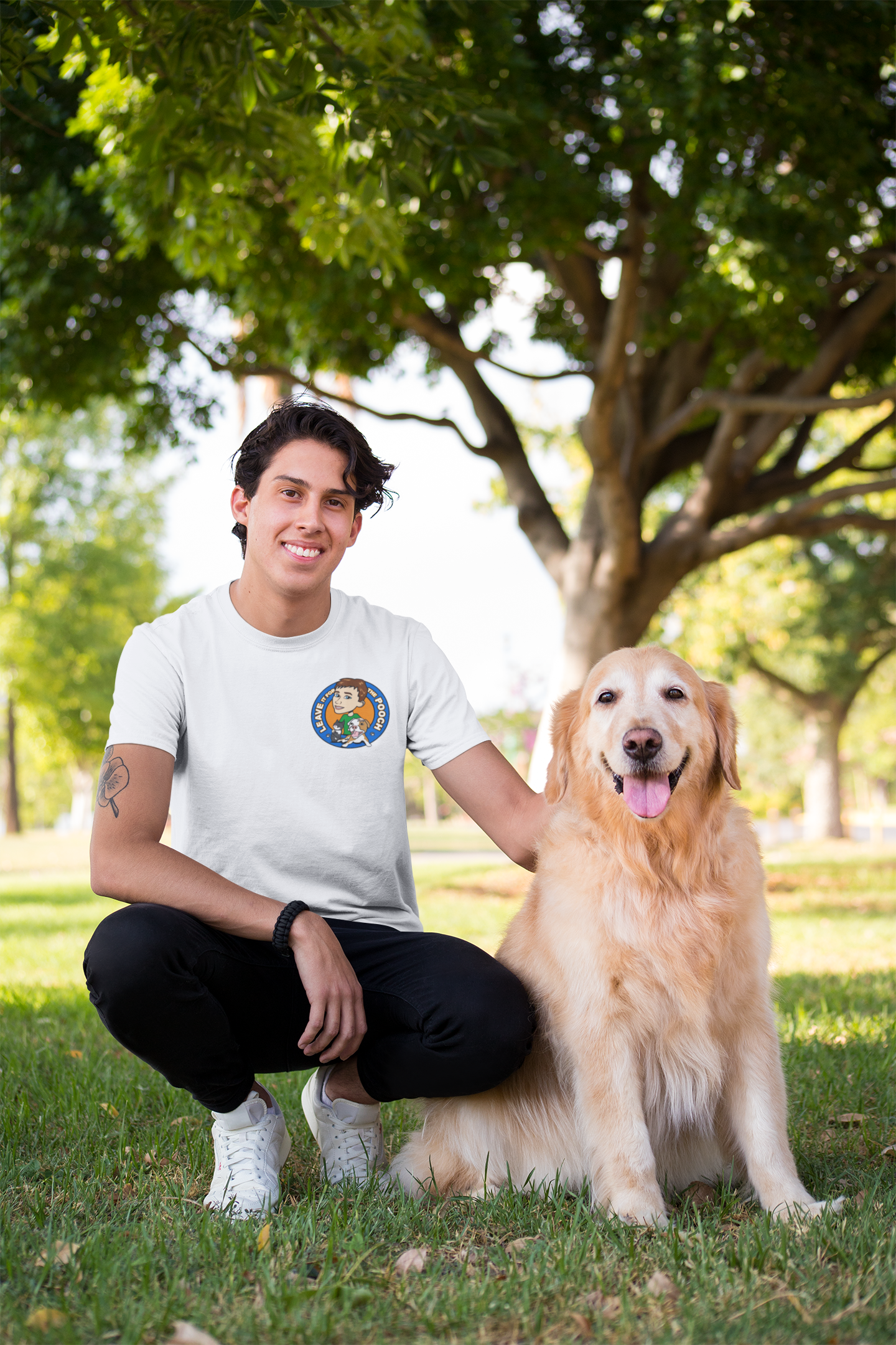 New Logo Leave It For The Pooch Small Logo Unisex Tee