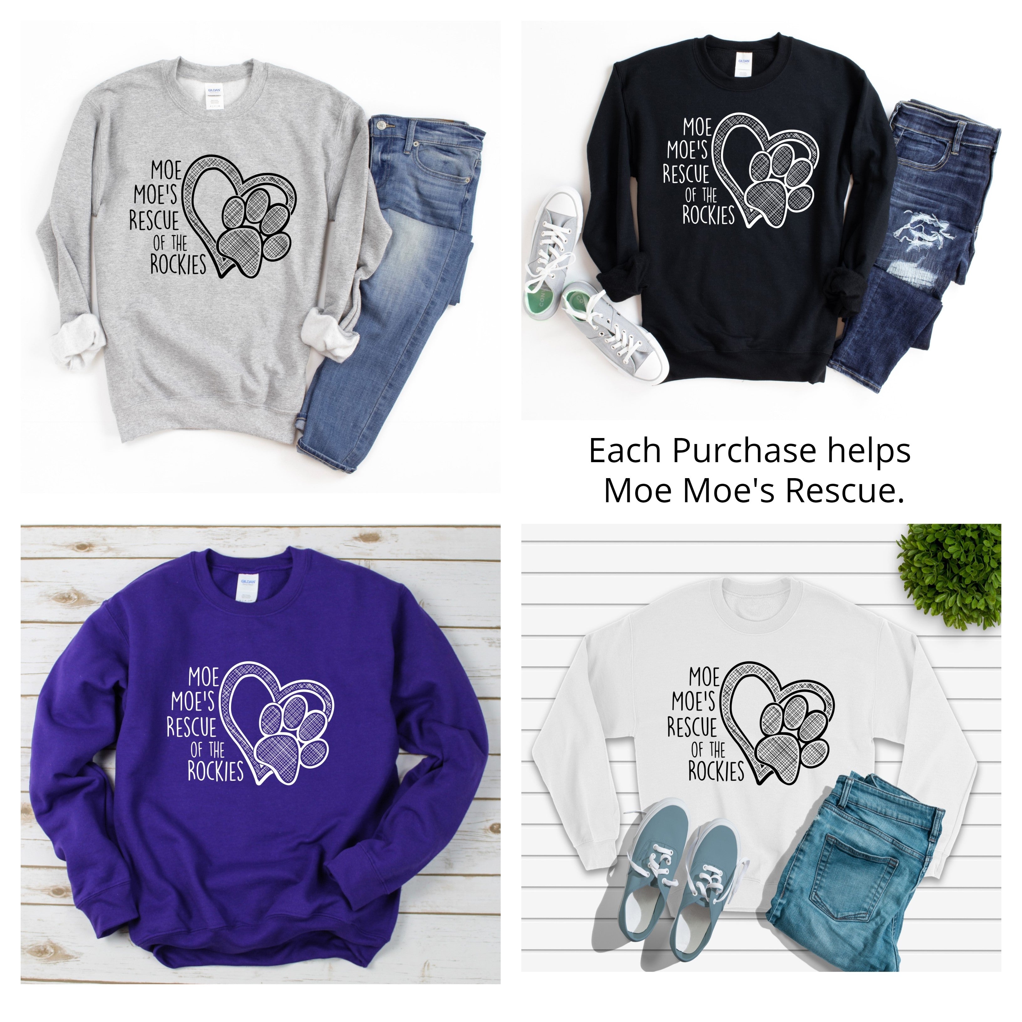 Moe Moe's Unisex Sweat Shirt - Ruff Life Rescue Wear