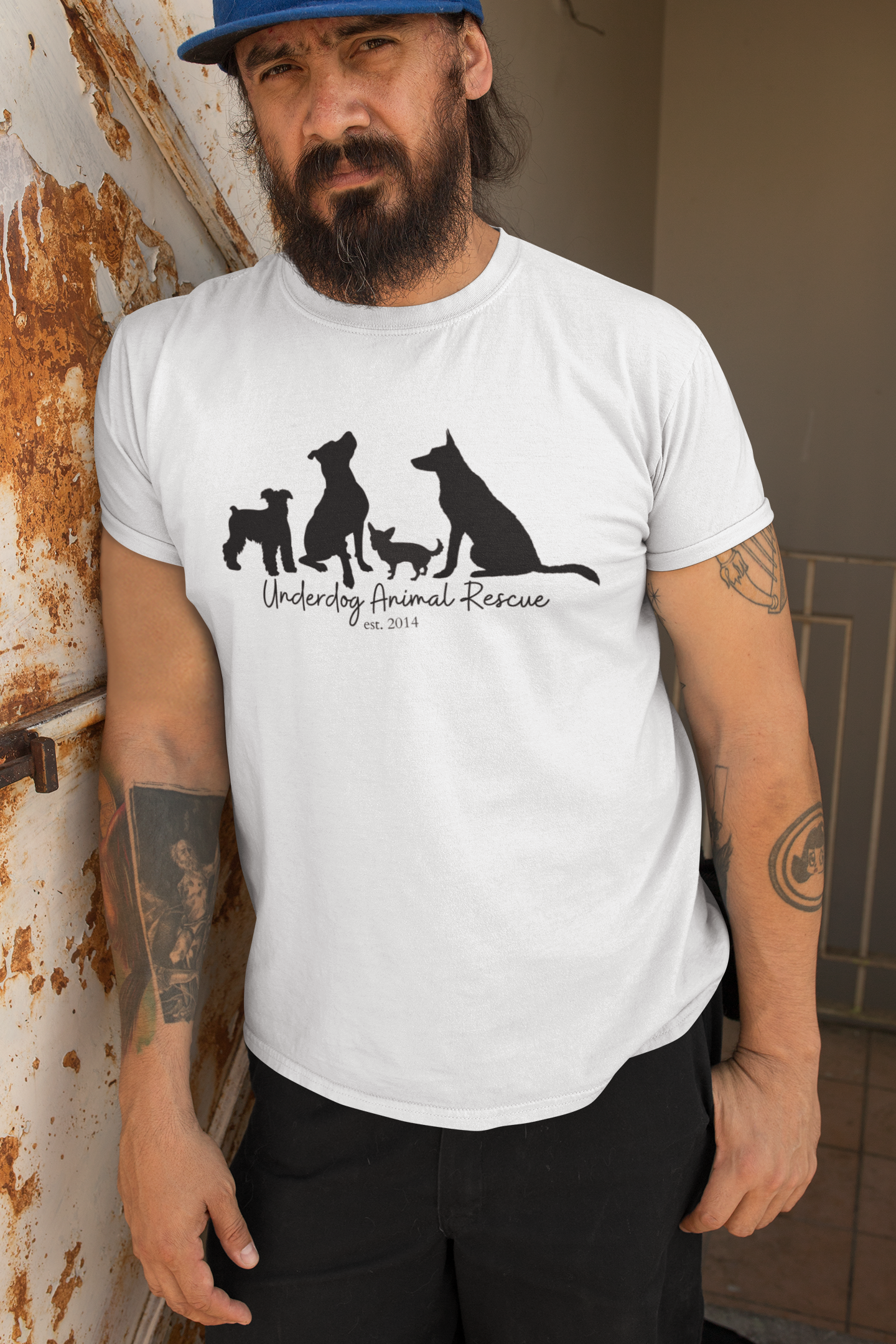 Dog Silhouette Unisex Tees - Ruff Life Rescue Wear