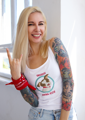 Underdog Flowy Racerback Tank - Ruff Life Rescue Wear