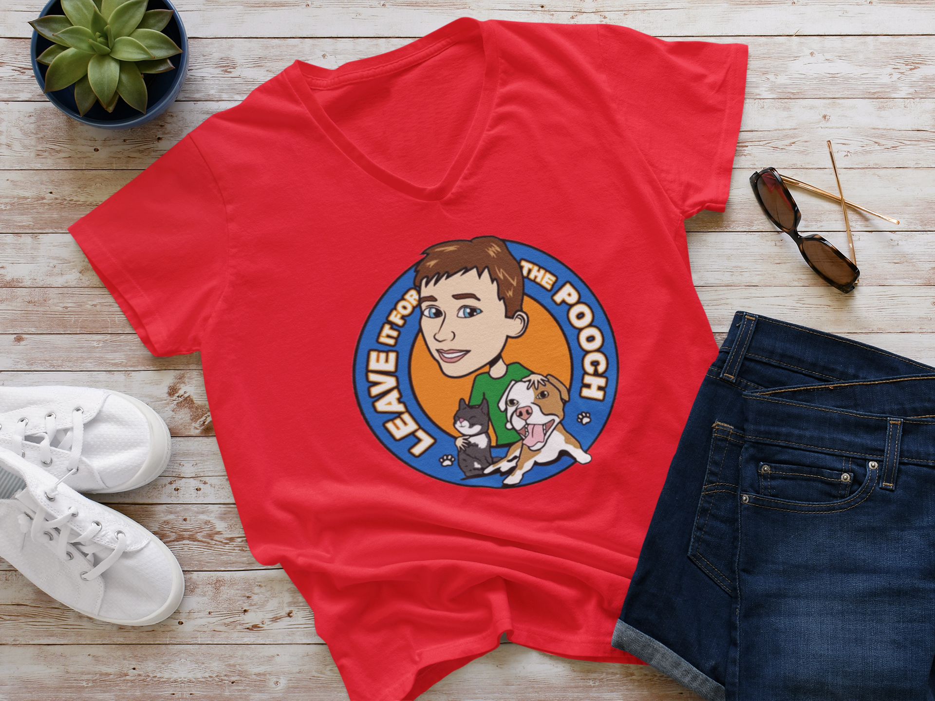 Leave It For The Pooch V-Neck