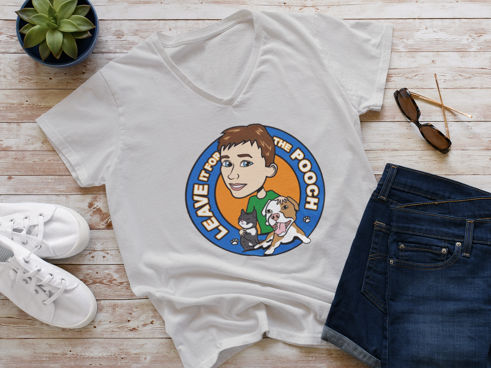 Leave It For The Pooch V-Neck