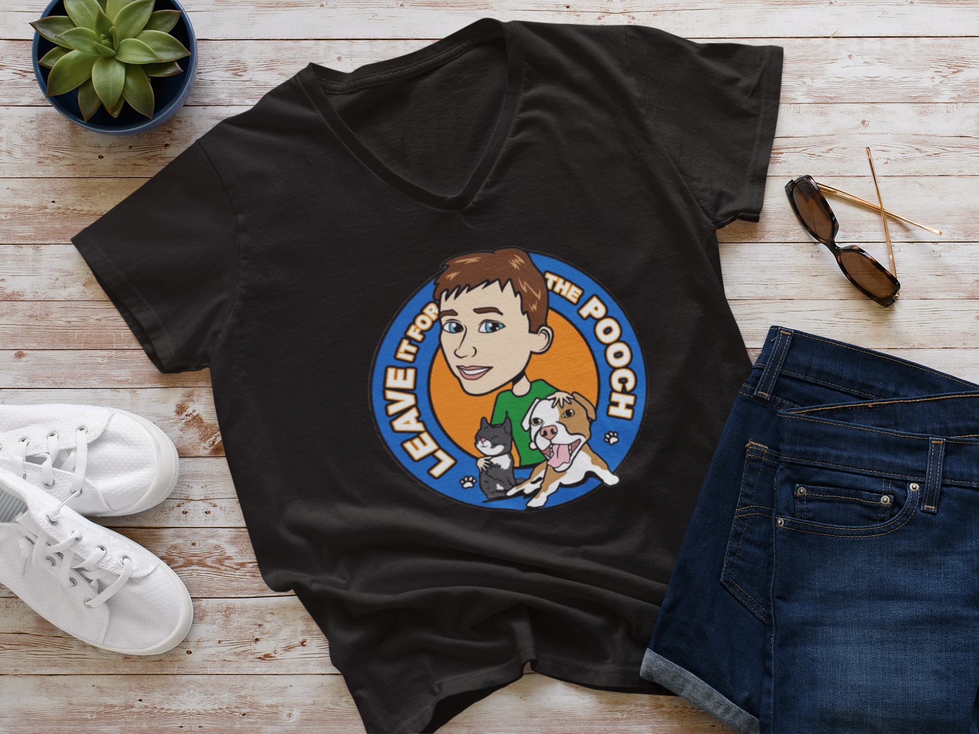 Leave It For The Pooch V-Neck