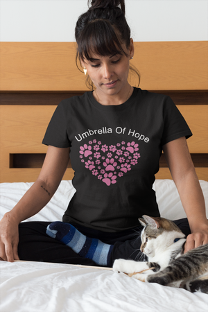 Umbrella of Hope Paw Heart Unisex Tee - Ruff Life Rescue Wear